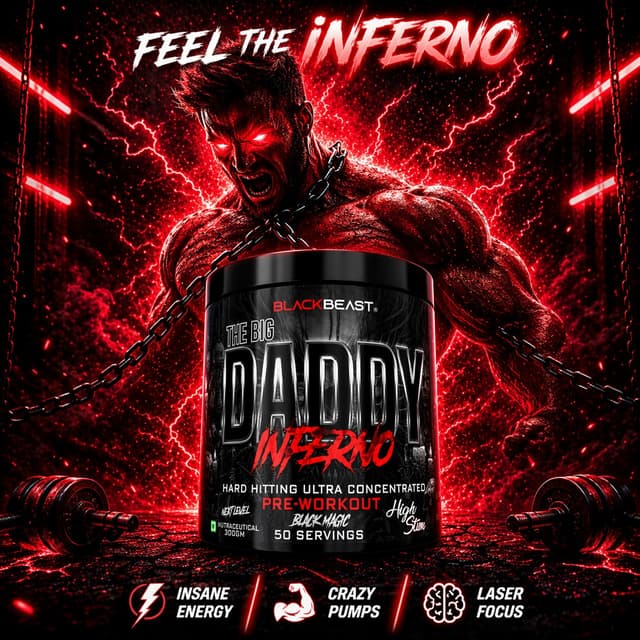 Black Beast The Big Daddy Inferno Pre-Workout - Black Magic - Image 4