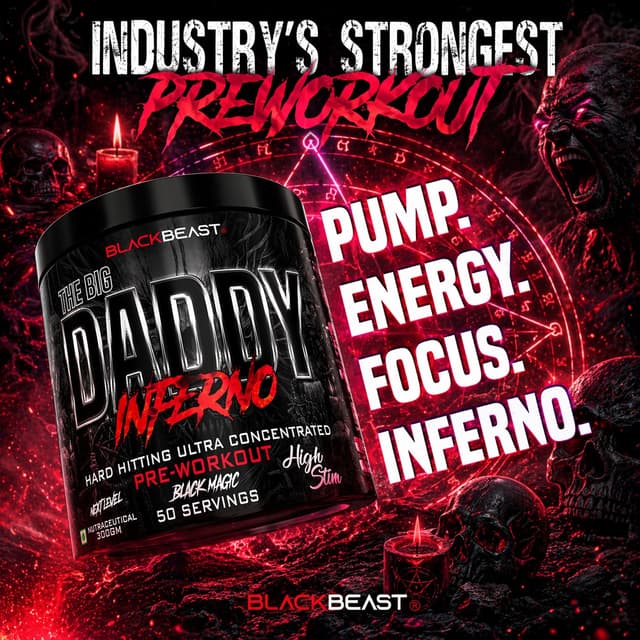 Black Beast The Big Daddy Inferno Pre-Workout - Black Magic - Image 6