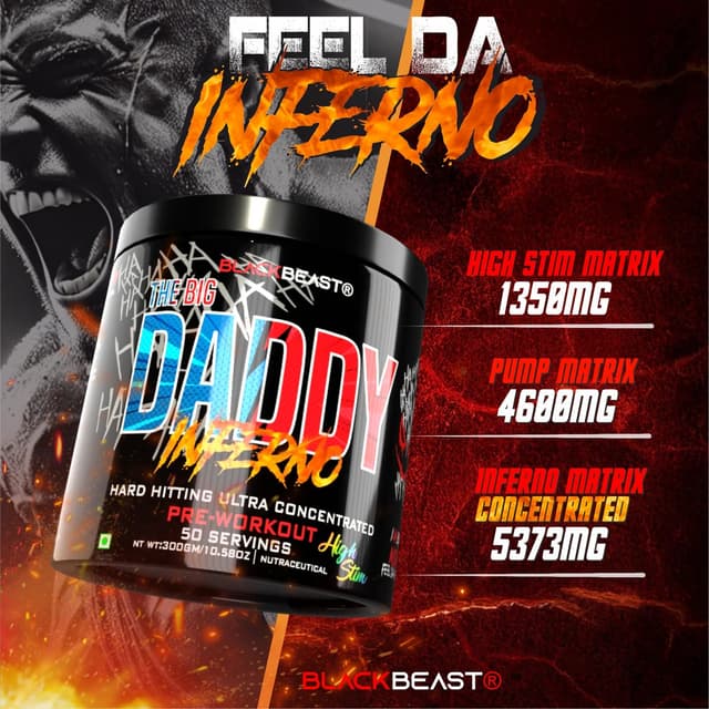 Black Beast The Big Daddy Inferno Pre-Workout - Black Magic - Image 7