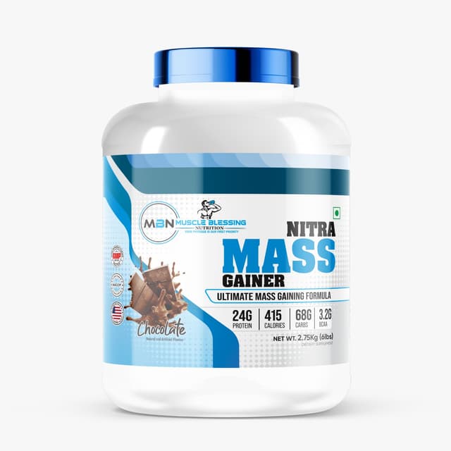 Nitra Mass Gainer - Chocolate - 3 Kg - Image 1