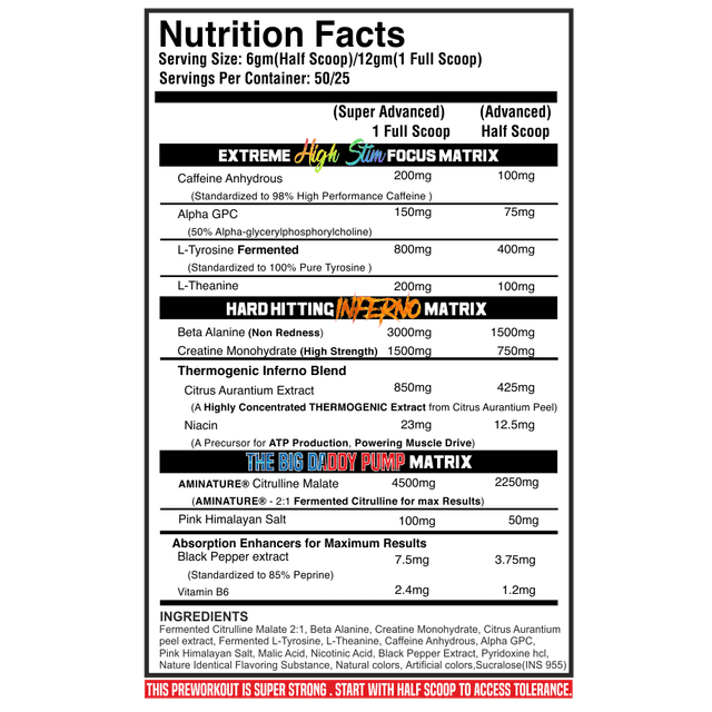Black Beast The Big Daddy Inferno Pre-Workout - Black Magic - Image 9